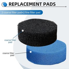 2 Pack Coarse and Fine Filter Pond Replacement Filter Pads for Outdoor Ponds – 8