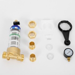 Reusable Spin Down Whole House Sediment Water Filter System 40 Micron 3/4″ FNPT