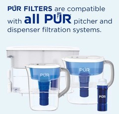 PUR PLUS Water Filter Pitcher Replacement NSF Certified Lead Reduction 3 Count