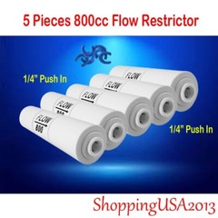 5 Pcs 800 ML 1/4-1/4 Flow Restrictor Push In Quick Connect RO Water Filter