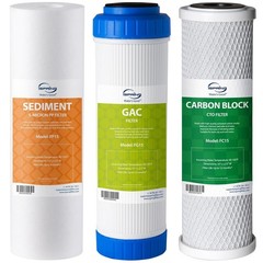 F3 Prefilter Water Filter 6 Pack for Standard RO Systems Carbon Material