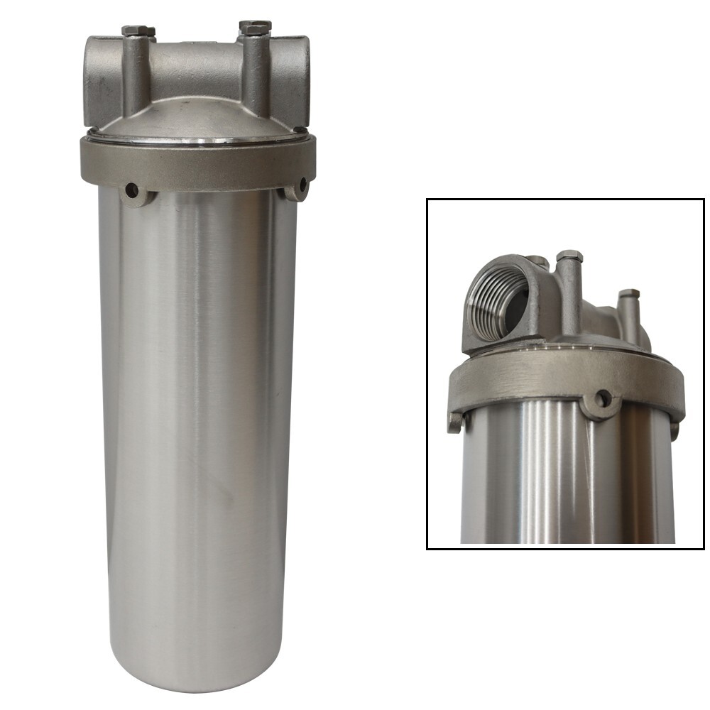 1″ NPT 10″ Long Water Filter Housing Corrosion-resistant Stainless Steel Filter