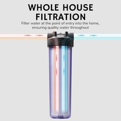 Airthereal 20-Inches Whole House Water Filter Housing 20″x4.5″ Sediment (1754)