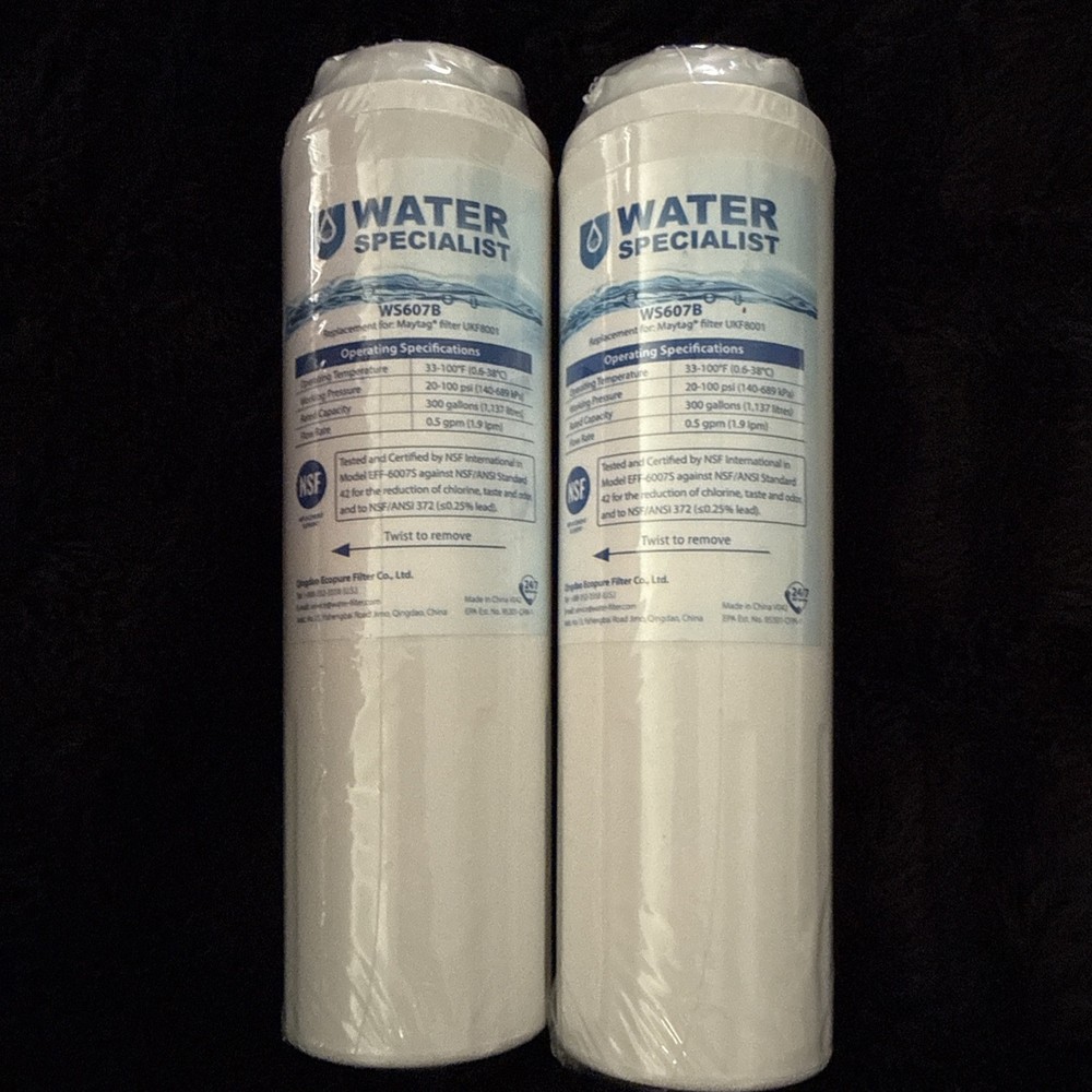 Water Specialist WS607b Refrigerator Water Filter 2 Pack New Maytag Samsung