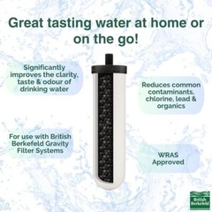 Travel Berkey Water System Blemished w/2 NEW NSF53 Certified Ceramic Filters