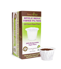 Perfect Pod Single Serve Paper Filters 100 Count Pack of Paper Filters with No L