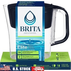 Soho 6-Cup Water Filter Pitcher Elite Filter Reduces Lead Chlorine Microplastics