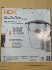 New, Free ship, HDX 10-Cup Large Water Filter Pitcher with 2 Filters, BPA Free