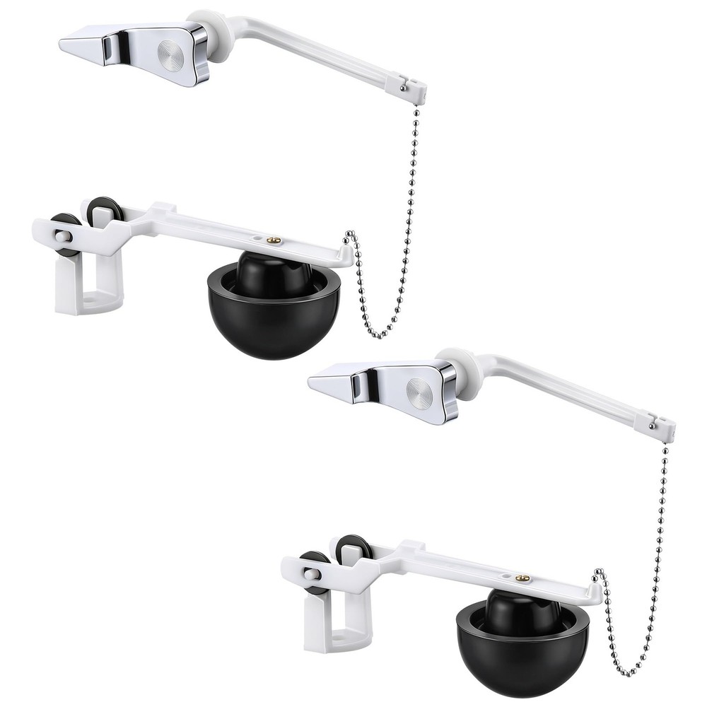 2 PCS Touch Flush Valve Compatible With Eljer Toilets Chrome Plated Hardware