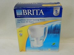 Brita ~ Slim Model 5 Cups, White Basic Slim Pitcher ~ Water Filtration Sys ~ NIB