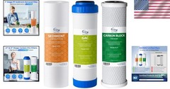 F3 Prefilter Water Filter 6 Pack for Standard RO Systems Carbon Material