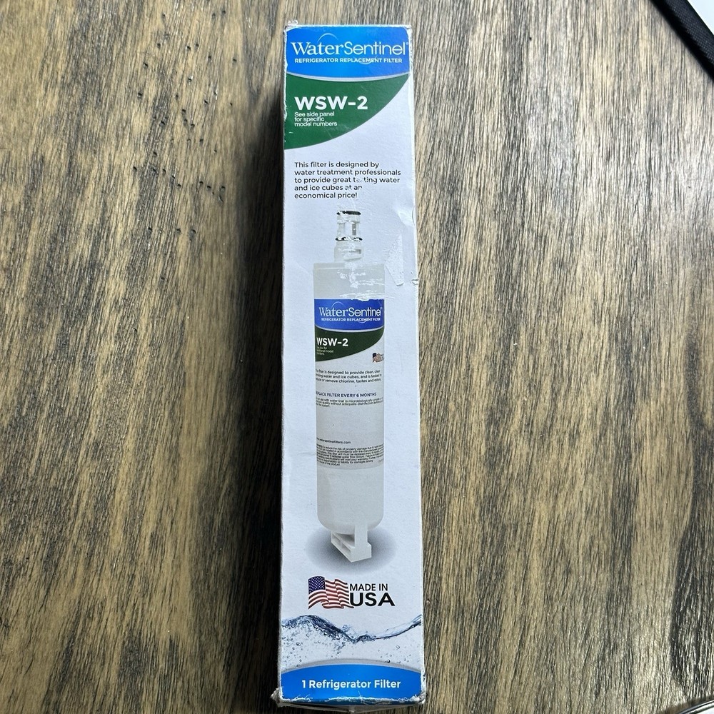 WaterSentinel Replacement Refrigerator Water Filter WSW-2 for Whirlpool Kenmore+