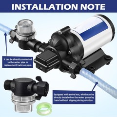 Water Pump Strainer Filter, Compatible with Shurflo Swivel Nut 255-315, 1/2 Inch