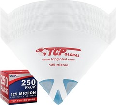 125 Micron Filter Tips Ultra-Fine Paint Strainer 250 Pack – Pure Blue Nylon M…