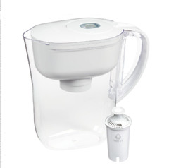 Water Filter Pitcher for Tap with 1Standard Filter, Lasts 2 Months, 6-Cup Withe