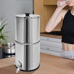 304 Stainless Steel Gravity Water Filter Countertop Purification System 2.25Gal