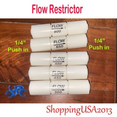 Water Filter Flow Restrictor Connector Quick Connect Push In 1/4″ 300-800cc