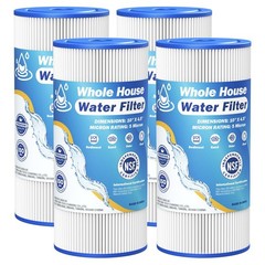5 Micron 10″ x 4.5″ Whole House Water Filter with GE FXHSC, GXWH40L, Plumber …