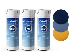 3 Pack Frizzlife FL-XWF (NOT XWFE) Replacement Refrigerator Water Filters