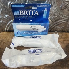 Genuine Brita Soft Squeeze Bottle Water Replacement Filters 2 Pack New