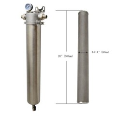 20″ Water Filter System Pre-filter Stainless Steel Housing 40um Screen 15000L/h