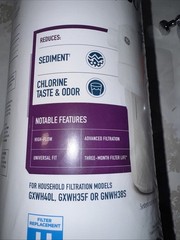 GE High Flow Whole House Replacement Filter FXHTC. Fits 10” Systems.