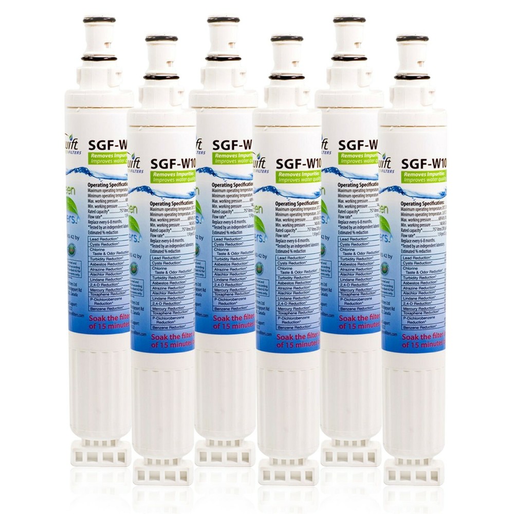 SGF-W10 Fits for Whrlpool 4396701 EDR6D1 Refrigerator Water Filter (6 Pack)