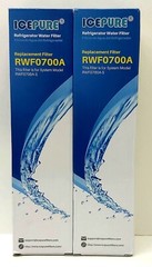 2 ICE PURE RWF0700A Replacement Refrigerator Water Filters SAMSUNG & KENMORE