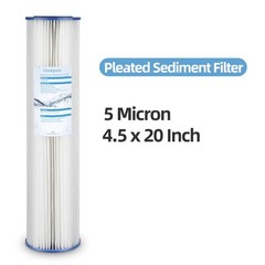 Whole House Pleated PP Polypropylene Sediment -4.5″ x 20″-5 Micron -Pack of 4