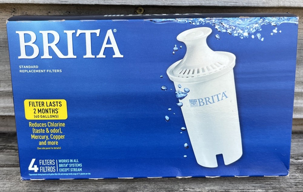 4 Pack Brita Standard Replacement Filters For Brita Water Pitchers