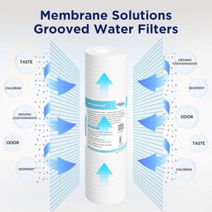 1 Micron 10″x2.5″ Grooved Sediment Water Filter Whole House Replacement 4-25Pack
