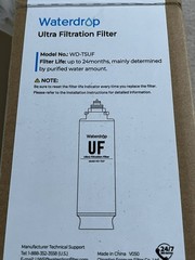 Waterdrop TSUF Ultra-Filtration under Sink Water Filter, Replacement 24 Months