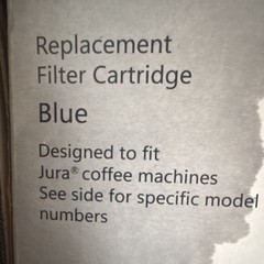 Jura Claris Blue Water Filter Cartridge 4-Pack Blue Carbon Chlorine Taste/Odor