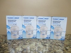 (4) Clear Drop CD-100-S Refrigerator Water Filters – NIB New in Boxes – GE MWF