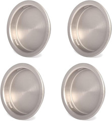 4 Pack Closet Door Finger Pull 1-3/4”, Easy Snap in Installation, Satin Nickel F