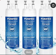 3 PACK Purifriz Filter for WF3CB Refrigerator and Icemaker Water Filter PRF1010