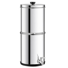 Uimoso 1.5G Gravity-fed Water Filter Countertop System Stainless Steel 2 Filters