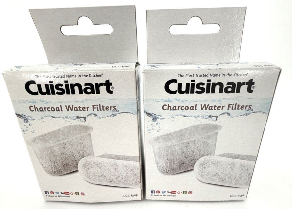 Cuisinart DCC-RWF Charcoal Water Filters For Coffee Makers ~ 4 Filters