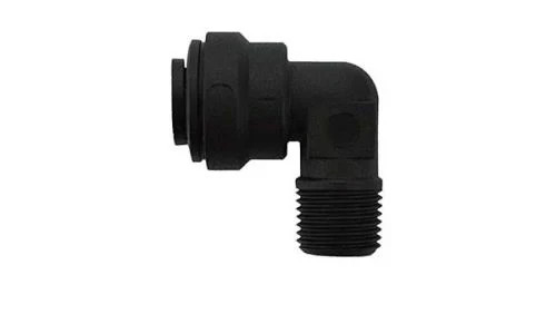 Hydro-logic Elbow Connector Black ¼» QC x ⅛» MNPT (EACH) picture is a littl