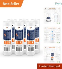 5 Micron Sediment Filter 10×2.5 Home Well Water Whole House Replacement