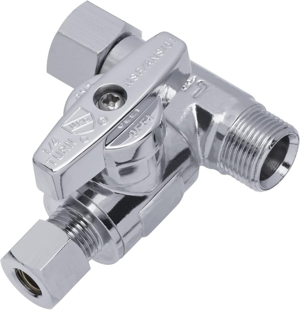 Feed Water Adapter Angle Stop Adapter Valve 3/8 X 3/8 X 1/4 Inch Compression …