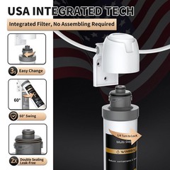 Under Sink Water Filter System with Chrome Faucet, NSF/ANSI 42&53 Anti-Clog P…