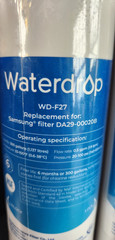 WATERDROP WD-F27 REFRIGERATOR WATER FILTER, FOR SAMSUNG NEW & SEALED