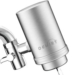 OEMIRY NSF/ANSI 42 Certified Faucet Water Filtration, Steel (5 Filters Included)