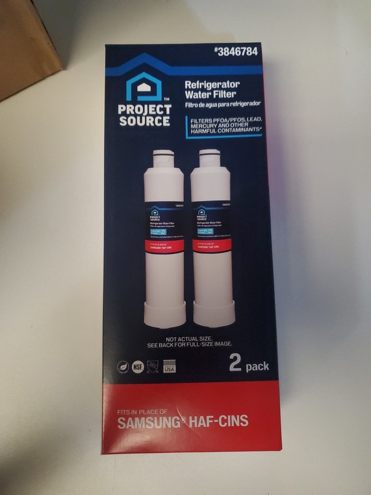 2 Pack- Project Source Refrigerator Water Filter S-2-2 Samsung HAF-CINS #3846784