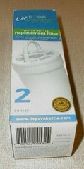 NEW TEK Liv Pure Fit & Fresh Water Bottle Replacement Filter 2 pack
