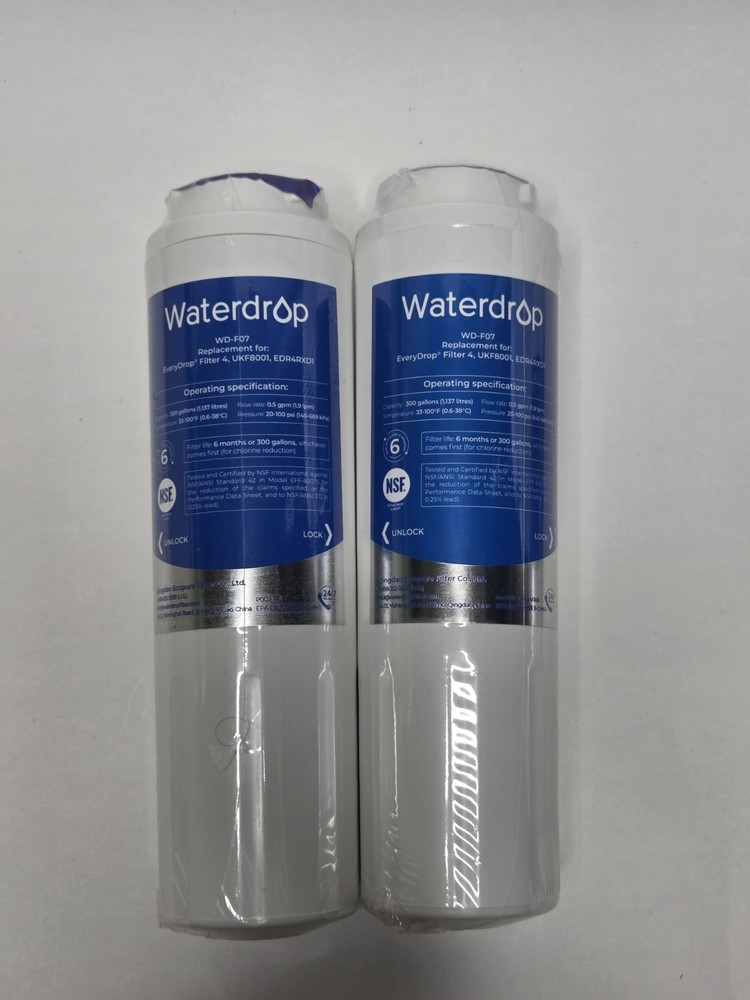 Waterdrop WD-F07 Replacement Refrigerator Water Filter – 2 Pack