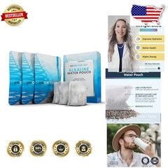 Alkaline Water Filter Pouch 3pk – Portable pH 9 Water Filtration, Minerals, C…