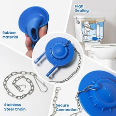 Toilet Flapper Replacement Kit 2 Inch 2 Stainless Chains for American Standard