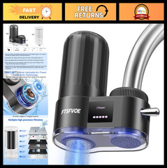 Sink Water Filter System with LED Display, UV Sterilization, Reduces Chlorine &